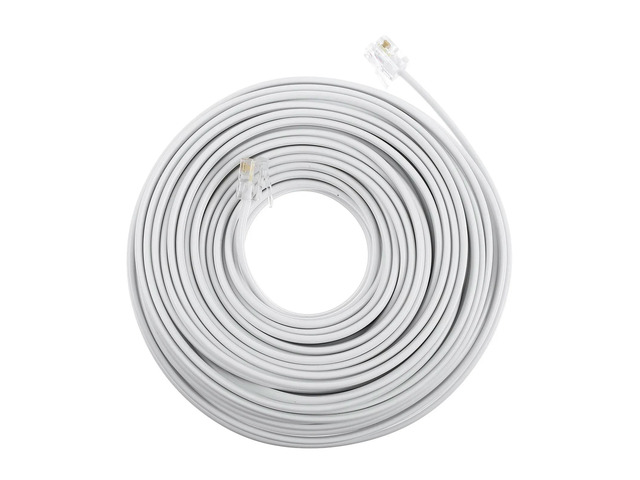 Telephone Line Extension Cable Rj11 6p4c Plug Landline Cord Clear Transmission Anti-Noise Telephone Accessories