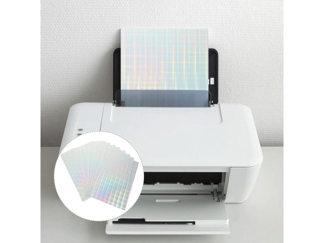 20 Sheets Self Adhesive Holographic Printing Paper A4 210x297mm for Inkjet Laser Printer Sticker els Home Office Use