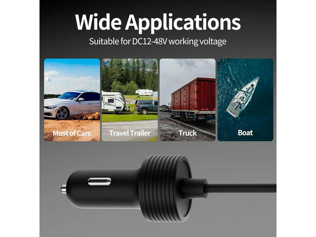 3X For Starlink Mini DC Power Cable,12V-48V Car Adapter For Starlink Mini Car Power Supply Cord