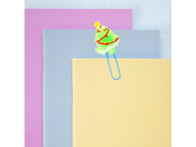 24Pcs Holiday Paperclip Bookmarks Christmas Tree Decoration Style PVC Reusable Page Markers for Books Files Notebooks Teachers