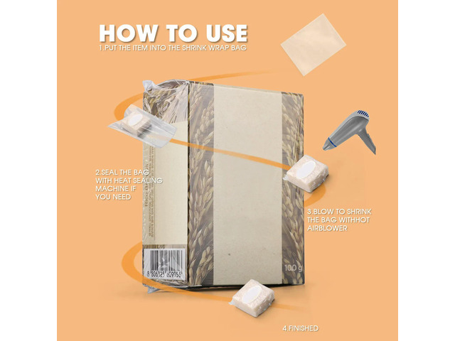 500Pcs Clear PVC Bottle Neck Heat Shrink Film Shrink Wrap Packaging Protector Tamper Evident Heat Seal Bag