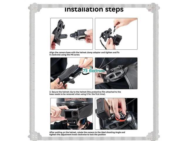 STARTRC For Pocket 3 Action 5 Pro/Ace Pro Action Camera Accessories- Motorcycle Helmet Bracket Helmet Chin