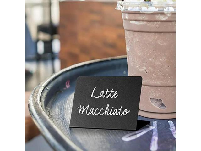 10Pcs Premium PVC Table Signs Sturdy Waterproof Desktop Chalkboard Memo Boards Standing Message Price els for Exhibition Mall