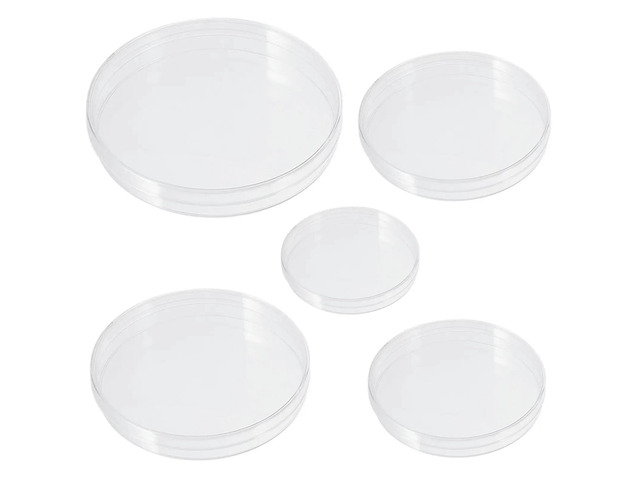 50Pcs Petri Dishes Transparent Plastic Culture Dishes Science Experiment Biology Microbiology Tools Plastic Petri Dish