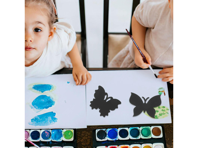 4 Bags Butterfly-Shaped Scratch Paper Art Sheets for Kids Adults Creative DIY Crafting Party Decoration Classroom Activity