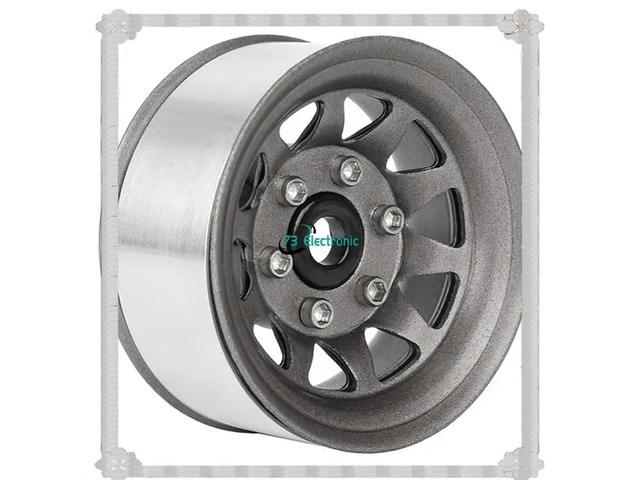 4Pcs 1.55' l Beadlock Wheel 10-Spoke Wheel Rim For RC 1/10 D90 TF2 Tamiya CC01 LC70 MST