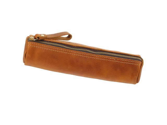 Elegant Vintage Pen Holder Compact Pencil Case for School Office Travel Easy Insert Remove Tight Hold Pen Accessories