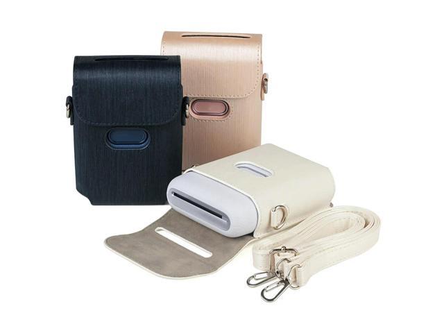 Crossbody Camera Bag PU Shoulder Bag White Stylish Handbag for Daily Travel Beach Party