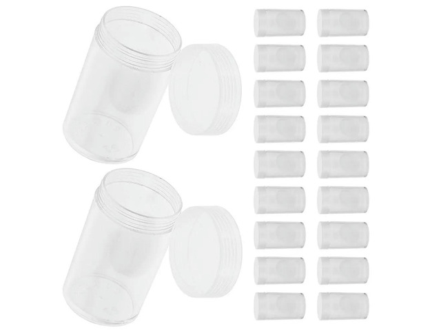 20Pcs Coin Accessory Clear Coin Capsules Holder and Scratch Resistant Coins Holder Coins Holders