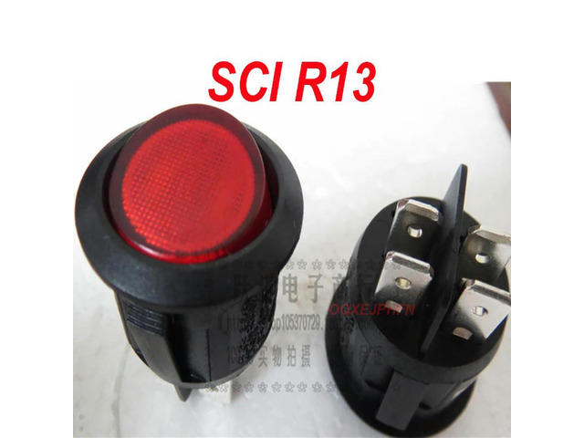 For 20MM imported Taiwan SCI R13 switch with 4 pins and 2 positions, illuminated rocker arm switch