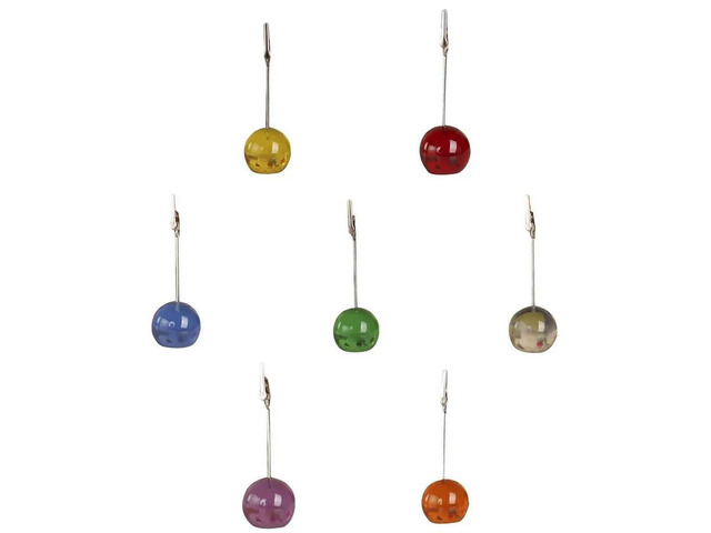 7Pcs Note Clip Holder Random Color 117Cm Tall Ball Base Memo Stand Stainless Steel Flexible Rope Document Organizer for Desk