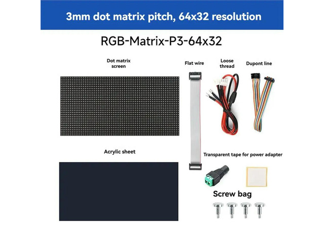 Indoor LED Screen Billboard P3 64x32 RGB Full-Color Display 192x96mm 1/16 Scan SMD Matrix Panel for Events And Advertising