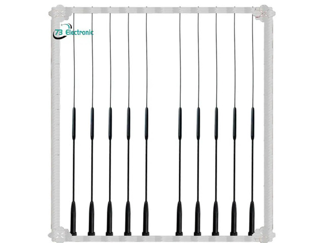 10X RH-901S Antenna VHF UHF 144/430/900Mhz MALE Dual-Band Antenna For Walkie-Talkie Baofeng UV-3R Two-Way Walki