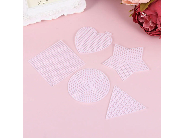 50Pcs Sturdy Plastic Cross Stitch Mesh Grid Sheet Multi-Purpose DIY Craft Supply for Embroidery Home Decor Gift Lining Board Bag