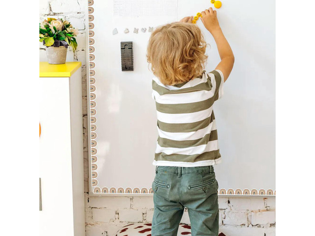 12Pcs Whiteboard Sticker Smooth Magnetic Border Trim for Bulletin Board Classroom Office Blackboard DIY Bulletin Board Border