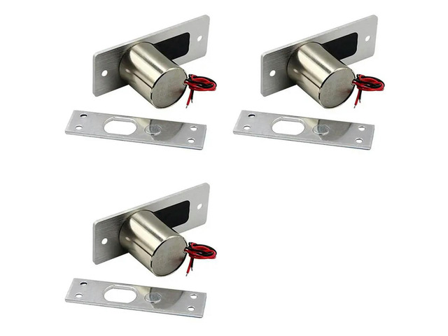 3X Waterproof Electronic Drop Bolt NC Door Lock DC 12V Induction Auto Deadbolt For Enhanced Daily Security