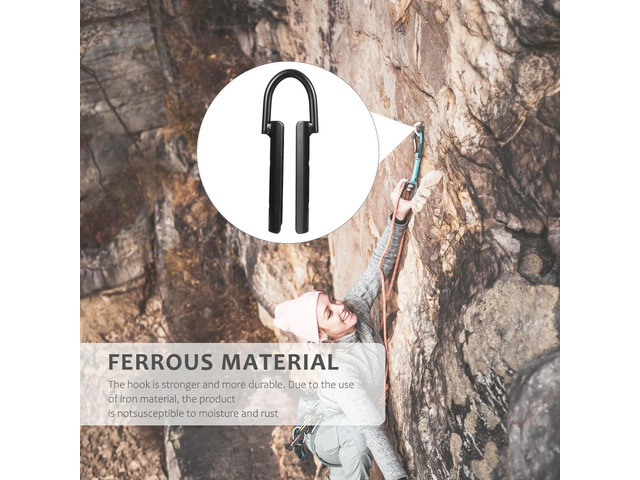 1Pcs Compact Iron Rope Hook Sturdy Rope Hook for Fast Convenient Connections Belt Loops Ropes Outdoor Climbing Gear