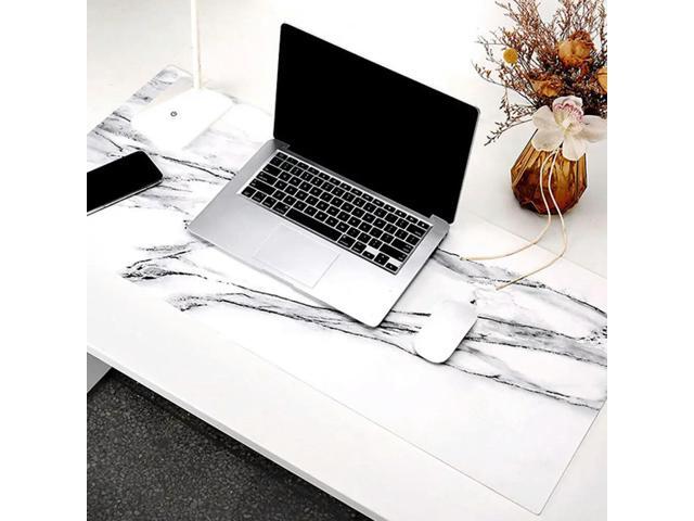 Marble Pattern Gaming Mouse Mat Large Desktop Pad Keyboard Mat Table Protector Smooth Fast Tracking Nonslip for Work Study Play