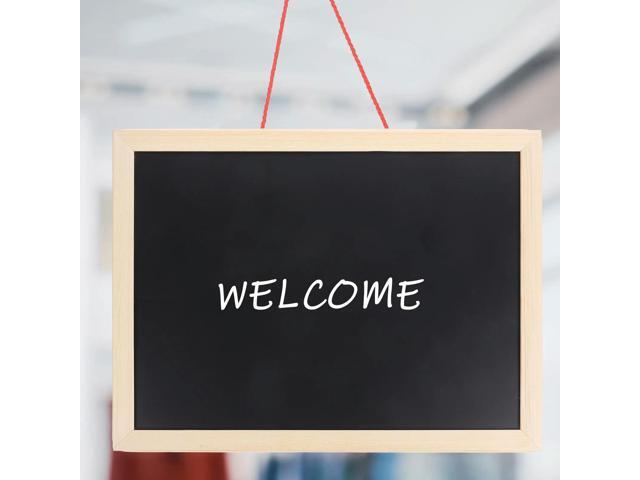 1Set Cork Message Board Hanging Rectangular Two Sided Corkboard Writable Blackboard Bulletin Board for Home Office Classroom