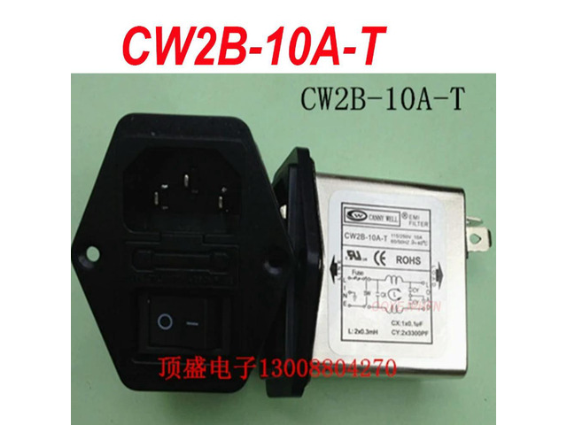For CANNY WELL CW2B-10A-T 10A IEC socket power filter Fuse Medical power amplifier Audio Current Purifier
