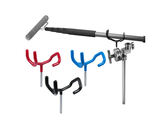 Microphone Support Holder Stylish Cool Color Lightweight Boom Pole Holder Fits Mic Stands Boom Cradle Mount Stand for Recording