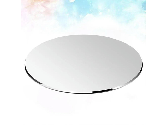 2Pcs Circular Aluminum Alloy Mouse Pad Stylish l Finish Heavy Grip Non-Slip Base for Office Home Gaming Desk Protection