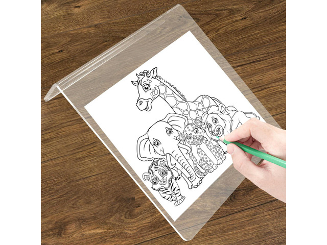 Clear Acrylic Slant Board Desktop Easel Painting Drawing Display Stand Multifunction Tabletop Artist Board Acrylic Tripod Easel