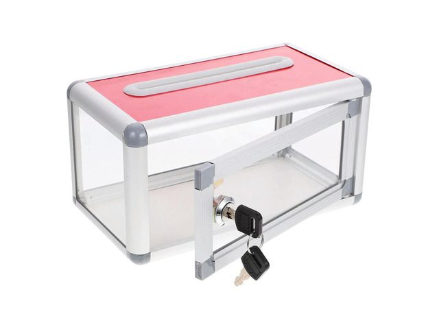 Premium Aluminum Business Card Holder Box for Desk Large Capacity Secure Lock Seal Simple Elegant Design Cards Organizer Office
