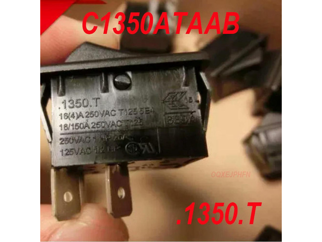 For ARCOLECTRIC C1350ATAAB boat-type switch DPST black, British product . 1350.T
