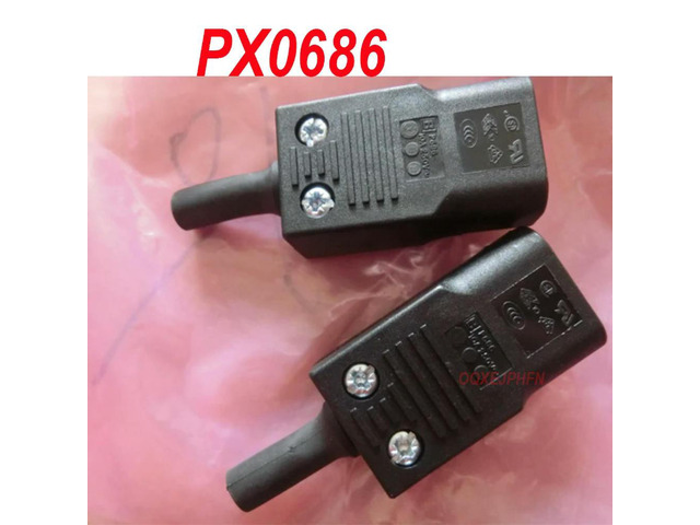 For BULGIN PX0686 IEC C14 power socket tail plug Black 250V10A