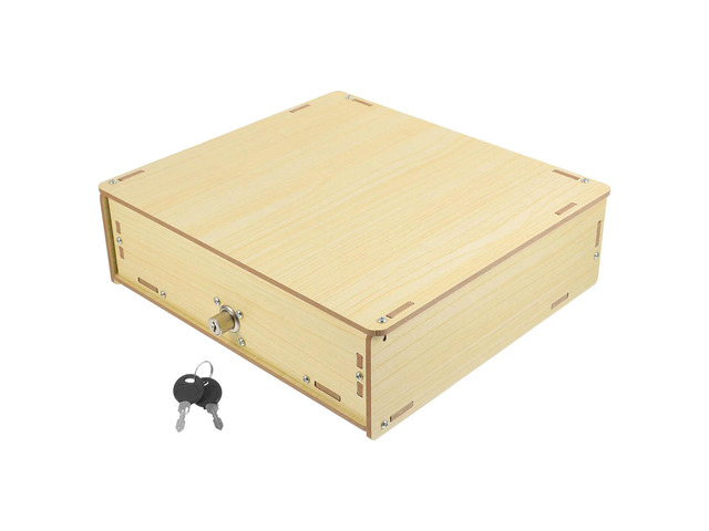 Multi-Functional Wooden Cash Drawer Tray Divided Money Box for Business Counters Retail Supermarket Desktop Cash