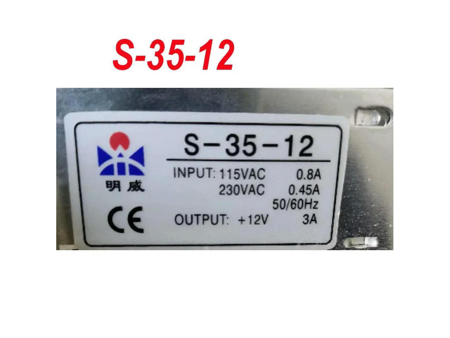 ForMingwei Switching Power Supply S-35-12 AC220V To DC12V 0.8A 35W 1 Pcs