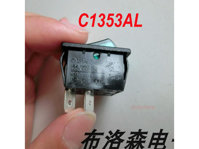 For BULGIN ARCOLECTRIC toggle boat switch DPST green/Red light C1353AL 250V16A