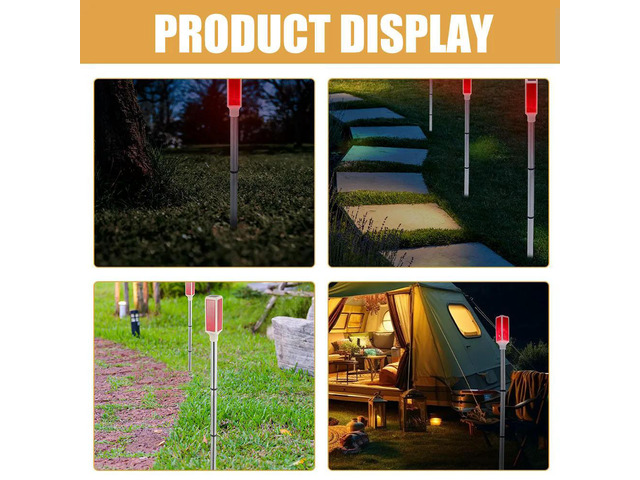 5 Pcs Lights Outdoor Solar for Walkway Flashing Barricade Lamp Garden Driveway Exterior