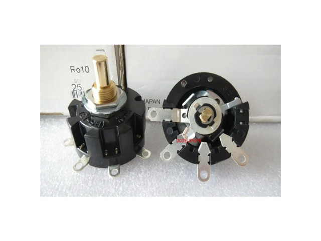 For HS-13Y Day Open NKK 4 Pin 3 Third Gear Toggle Gear Rotary Band Switch Round Shank 6A125V 3A250V