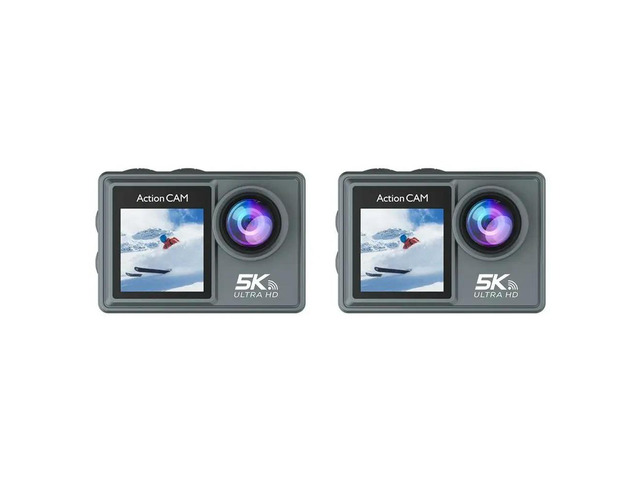 2X 5K 30FPS Action Camera With Remote Control Electronic Image Stabilization Camera For Outdoor Diving Spo