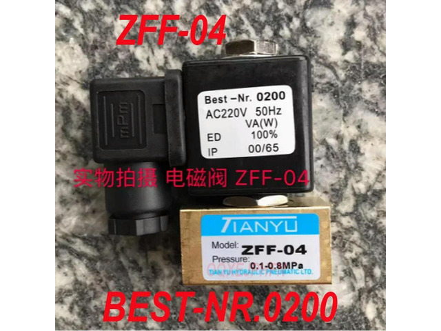 For TIANYU Solenoid Valve ZFF-04 0.1-0.8MPA BEST-NR.0200 AC220V 1 Pcs