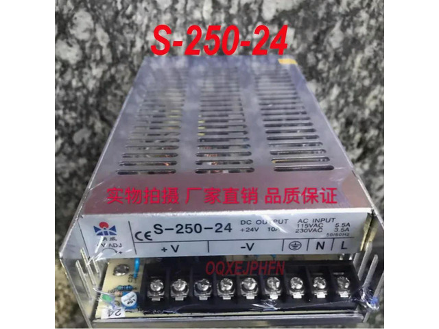 For Mingwei switching power supply S-250-24 AC220V to DC24V 10A 250W 24V 1 PCS