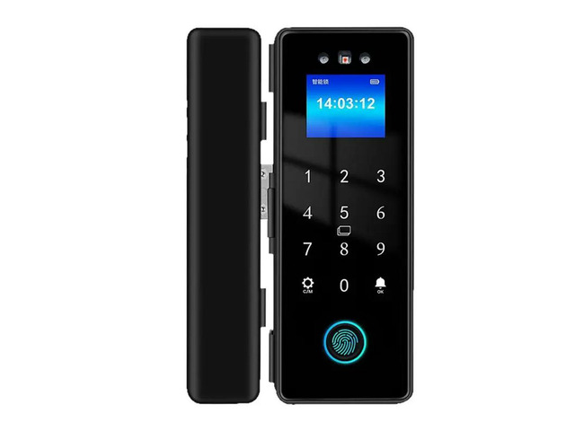 Tuya Glass Door Lock 13.56Mhz IC Card Support 3D Face Recognition Biometric Fingerprint Unlocks
