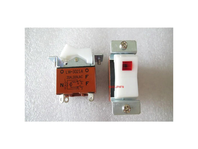 for NKK LW-3021A 20A 110V. AC Day Open Ship Switch 4 Pin 2 Gear Rocker Arm with Light Power Switch