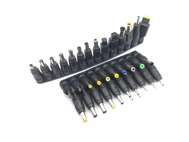 34 pcs/set Universal Plug 34pcs DC Power 5.5x2.1mm DC head Jack Charger to Plug Power Adapter for Notebook Laptop