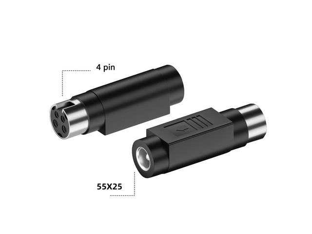 Dc 5.5*2.5mm to 4 Pin Jack Tip Plug Connector Cord for Qosmio X300 X305 X305-Q706 Q708 Q712 Laptop Power Adapter Charger