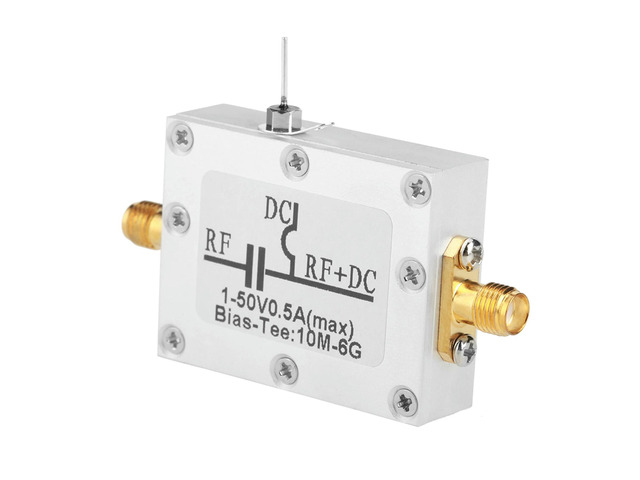 10MHz-6GHz Bias Tee 10MHz-6GHz Broadband Radio Frequency Microwave Coaxial Bias