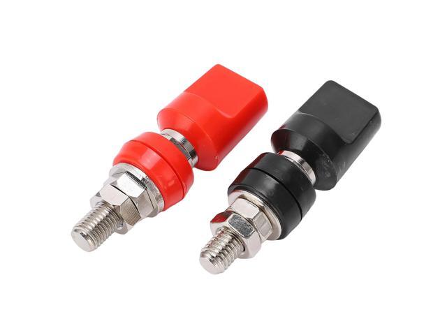 Terminal Binding Post M8 Thread Power Terminal 100A Rated Current Copper ABS Clear Color with 4mm Plug for Electronic Equipment