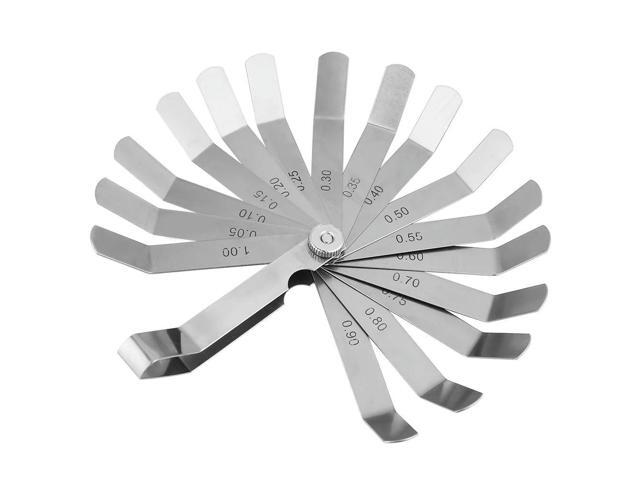 Stainless Steel Curved Feeler Gauge Ruler Welding Inspection Tool 0.05-1.00mm
