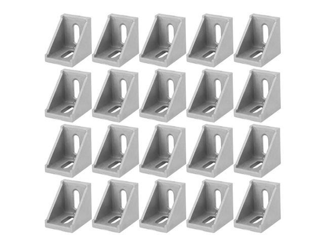 20Pcs Aluminum Corner Bracket 2 Holes Right Angle L Type for 3030 Aluminum Profile