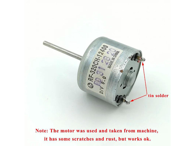 RF-320CH-12400 Mini RF-320 DC Motor 6V/9V/12V Micro 24mm round Spindle 22mm Long Shaft for DIY DVD Player round Spindle