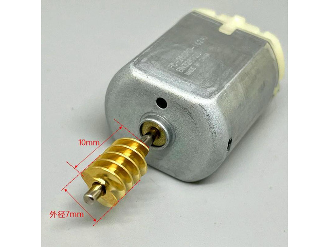 FC-280PD-16240 Mini DC 12V 7900RPM Carbon Brush Motor with Worm Gear Shaft for Car Door Lock Actuator & Rearview Mirror