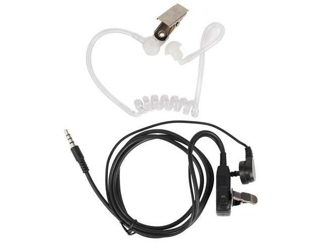 NSurveillance Security Clear Coiled Acoustic Air Tube Earpiece PTT for HTC Mobile Phone