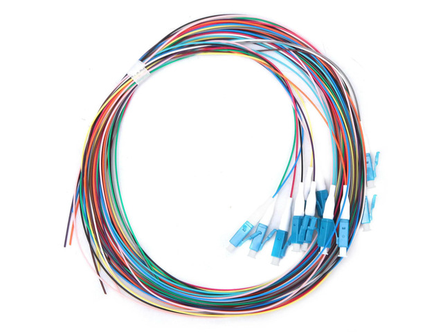 1.5m 12 Strand Fiber Optic Pigtail LC/UPC Single Mode Low Insertion Loss